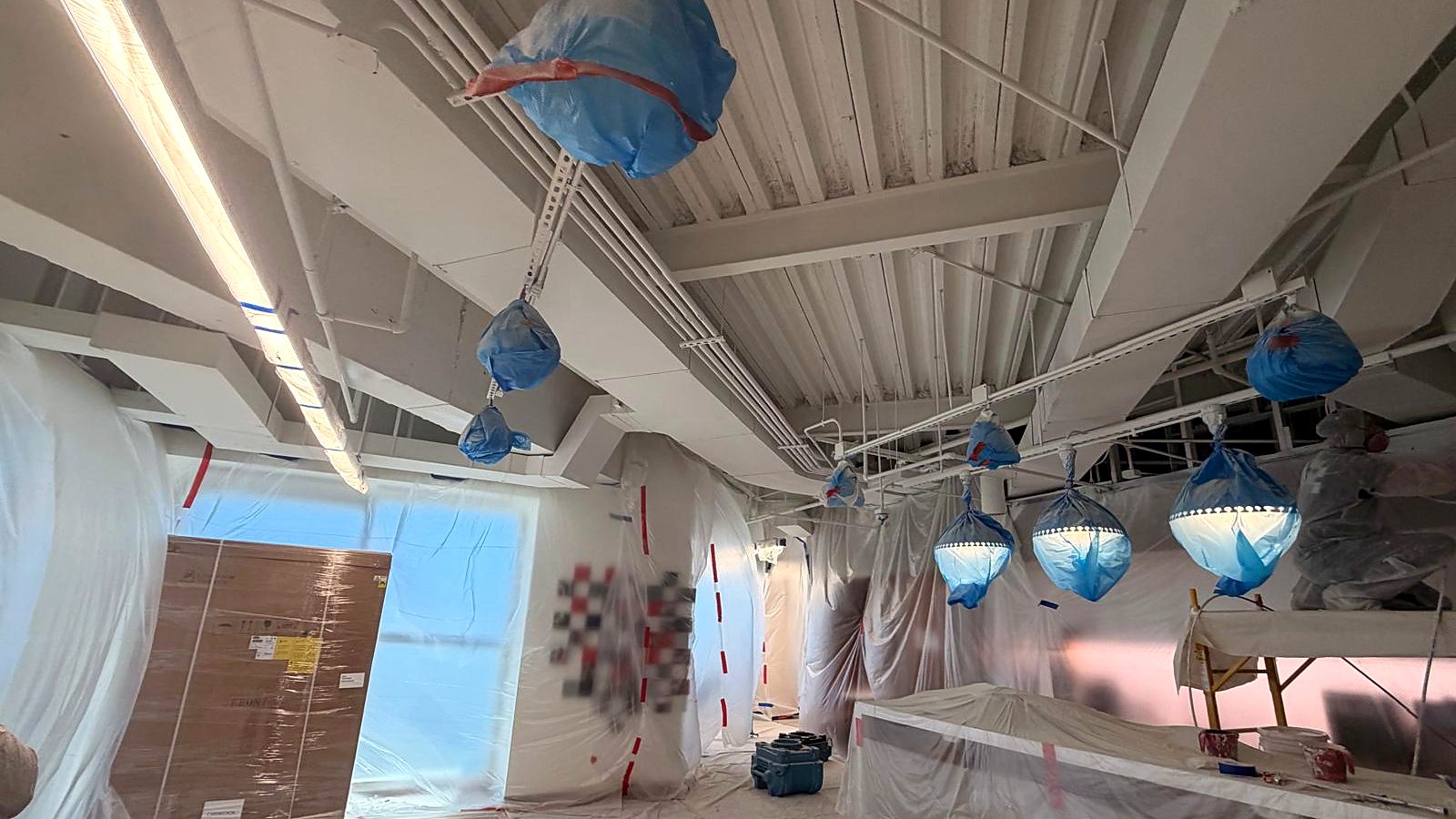 Commercial space painting prep, South Florida