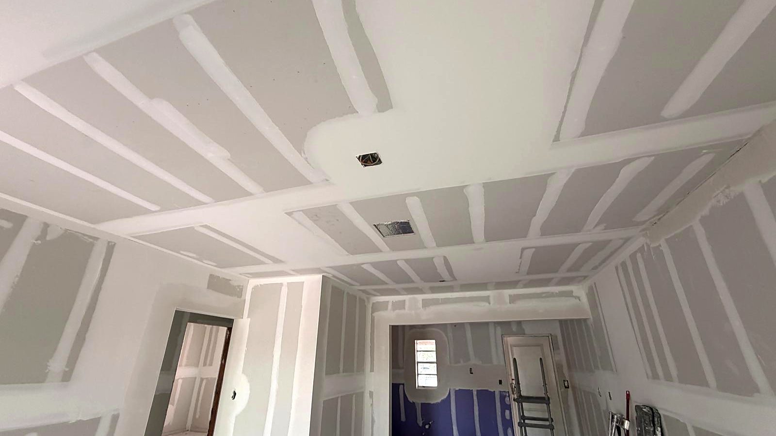 Coffered ceiling drywall taping, South Florida