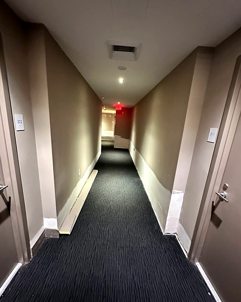 Hotel corridor painting finished, Miami