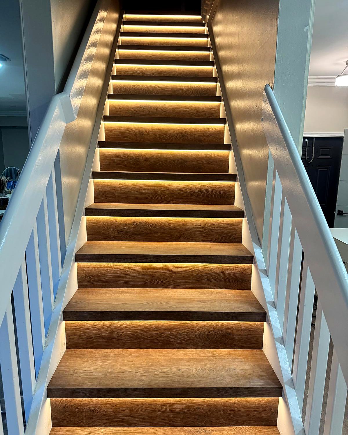 LED staircase renovation finished, Miami